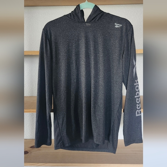 2 Reebok Small Hoodie Pullover Cam & Gray - Picture 4 of 7